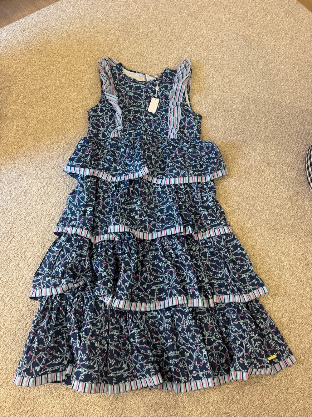 Women’s Simply Southern Navy Floral Tiered Ruffle Dress